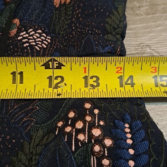 Ann Taylor Night Garden Tapestry Sheat Dress Size 2 Tall Navy/ Multi-colored - Picture 8 of 12